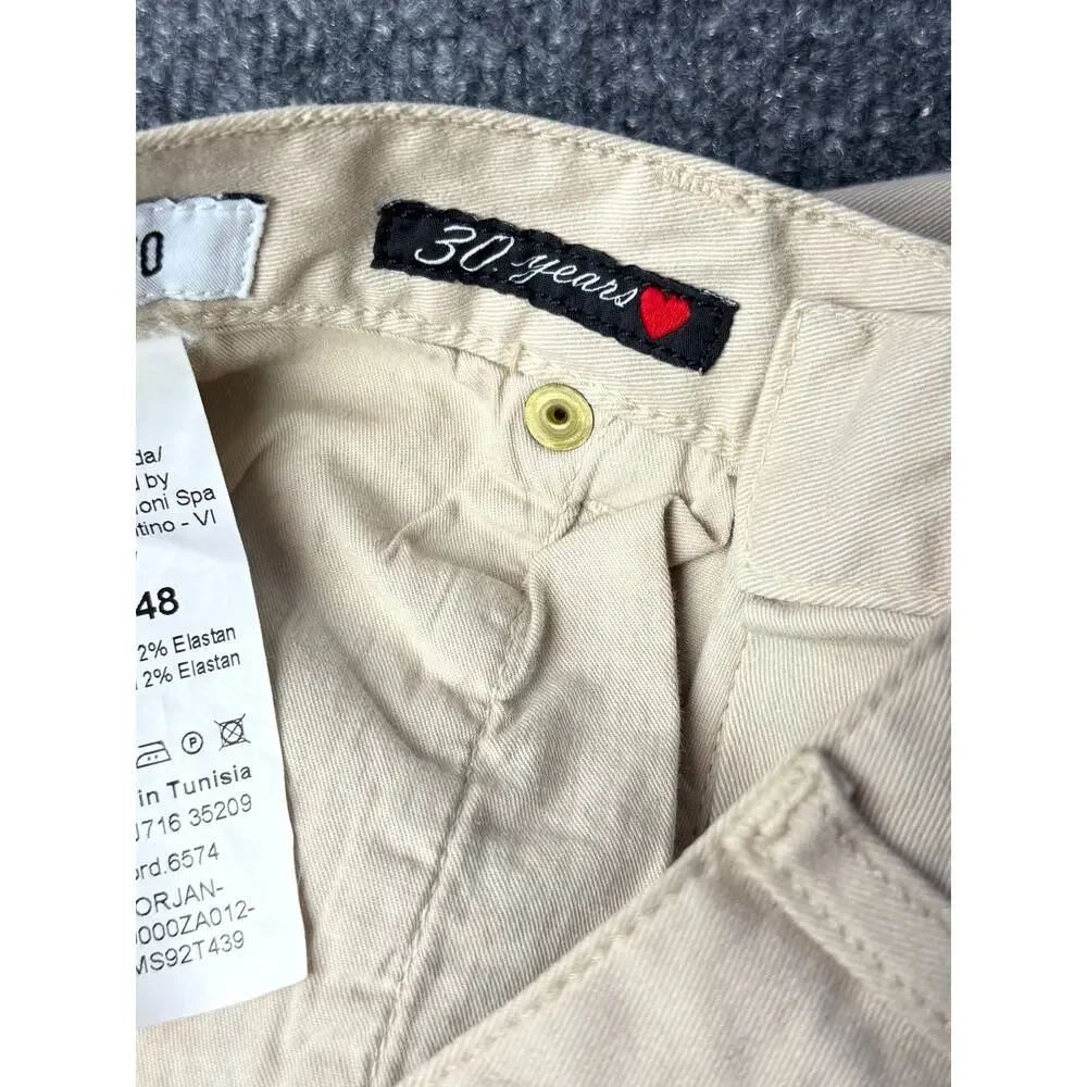 Moschino 30 Years Mens Jeans IT 48 US 32 Beige Slim Fit Stretch NWT NEW